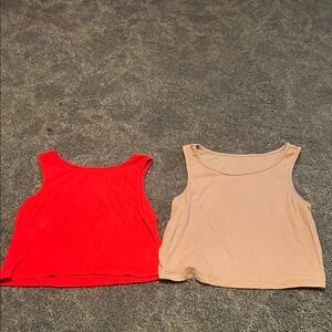 Tang Tops - Red and Tan